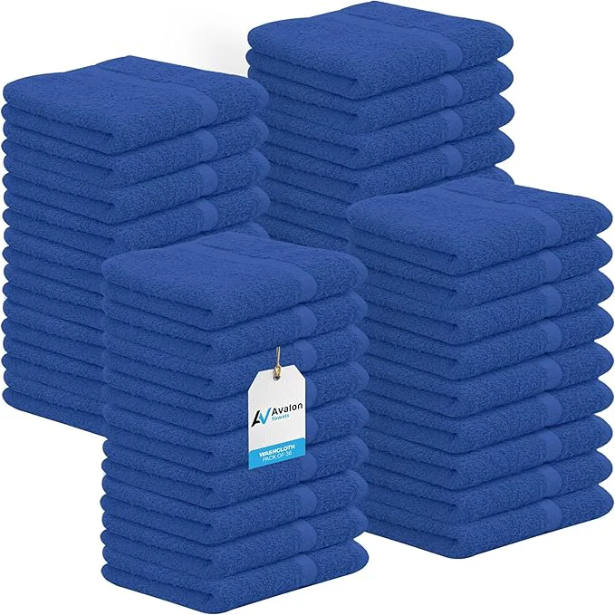 Optimized Avalon Towels Cotton Washcloths – Size 12×12 Inches Ring Spun Cotton Trusted