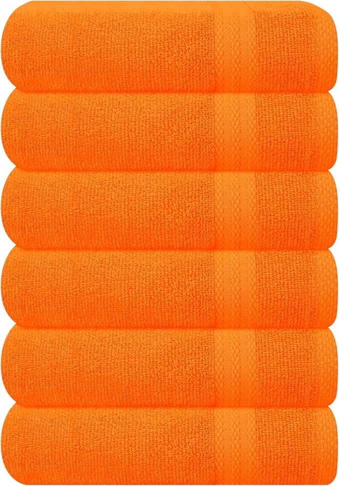 Smart GLAMBURG Ultra Soft 6-Piece Hand Towel Set 16×28- Ringspun Cotton Genuine