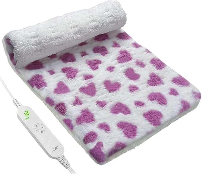 Dependable ZXU Heating Pad for Back Pain Relief Ultra Soft Sherpa Heating Pad for Cramps Prestigious