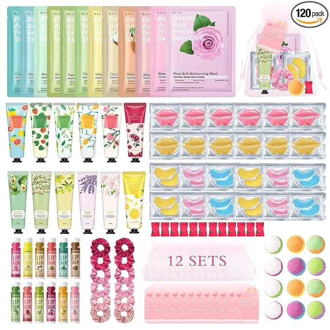 High-End 120 PCS Spa Party Supplies for Girls Women Spa Party Favors Include Face Fine Crafted