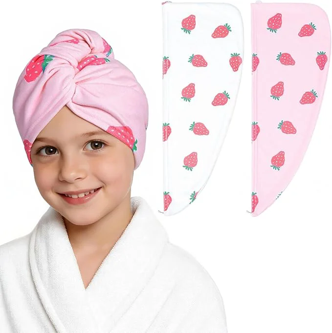 Certified 2 Pack Microfiber Hair Towel Wrap Eco-Friendly