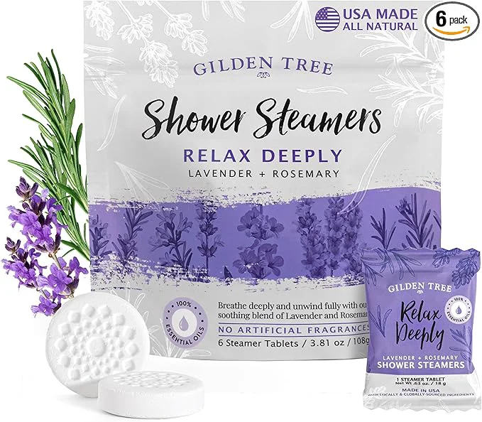Convenient Gilden Tree Shower Steamers Aromatherapy Lavender Rosemary Essential Oils Long-Lasting