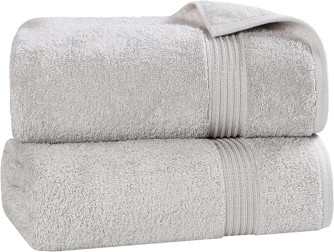Fast Superior Egyptian Cotton 2-Piece Bath Sheet Towel Set Oversized Body Towels Long-Lasting