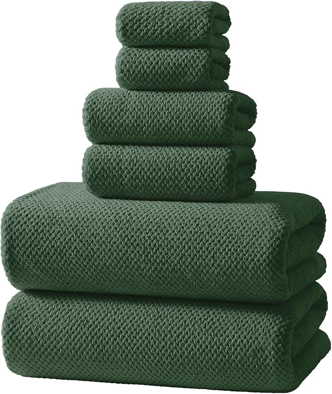 Reusable REDKISS 6-Piece Bath Towel Set Expertly Made