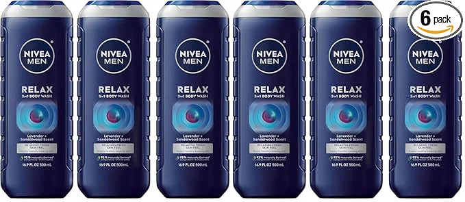 High-Performance Nivea Men Relax 3-in-1 Body Wash Lavender and Sandalwood Scented Men’s Body Trendy