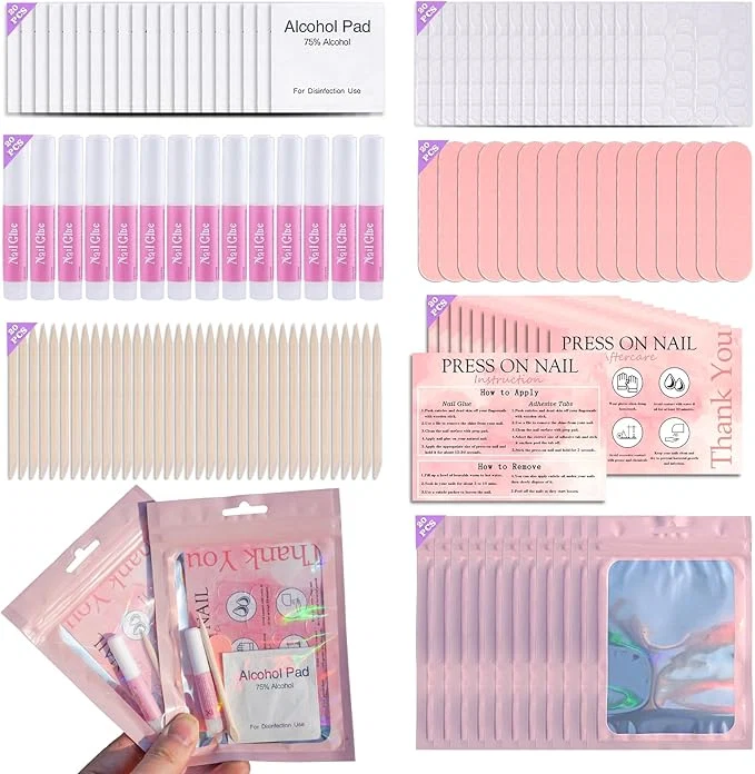 Breathable Disposable Nail Supplies Kits Professional Manicure Press On Nail Tool Kit High-Grade