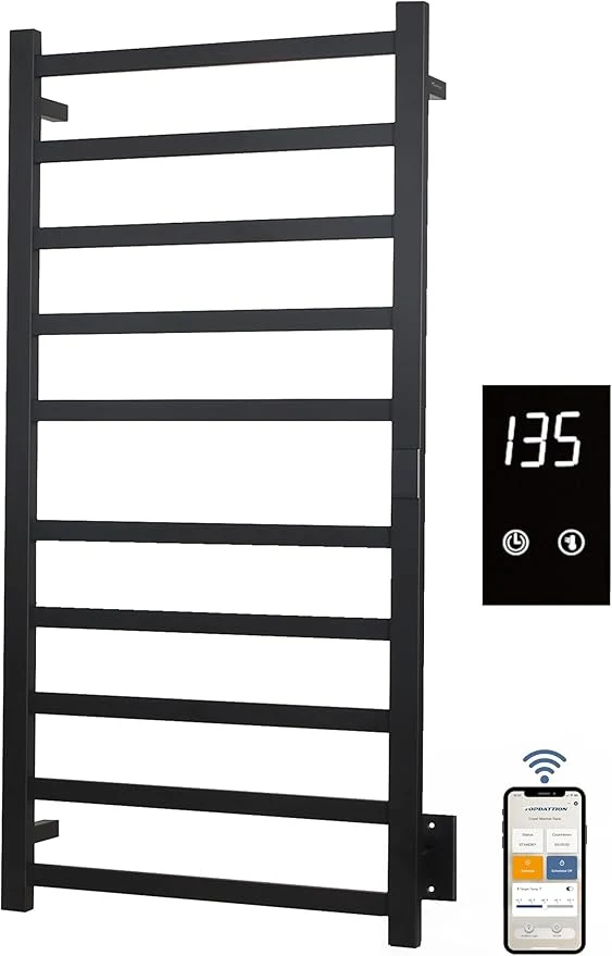 Modern Topdattion Smart Wireless Electric Towel Warmer Blade Thin 10 Bar Design Professional