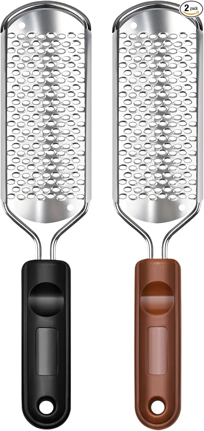 Solid 2 Pcs Foot Files Callus Remover Stainless Steel Professional Pedicure Foot Smart