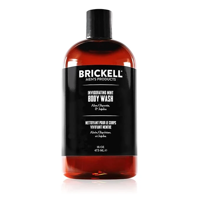 Breathable Brickell Men’s Invigorating Mint Body Wash Lightweight