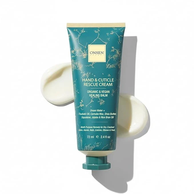 Luxury Onsen Hand Cuticle Rescue Cream Organic Nail Strengthener Balm Dry Pure