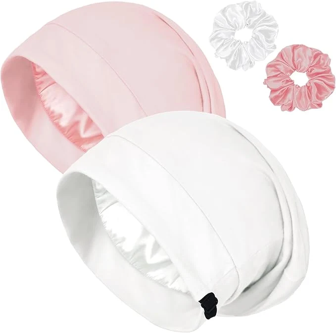 User-Friendly Satin Bonnet for Sleeping Night Cap Adjustable Satin Lined Silk Bonnets Sleep Consistent