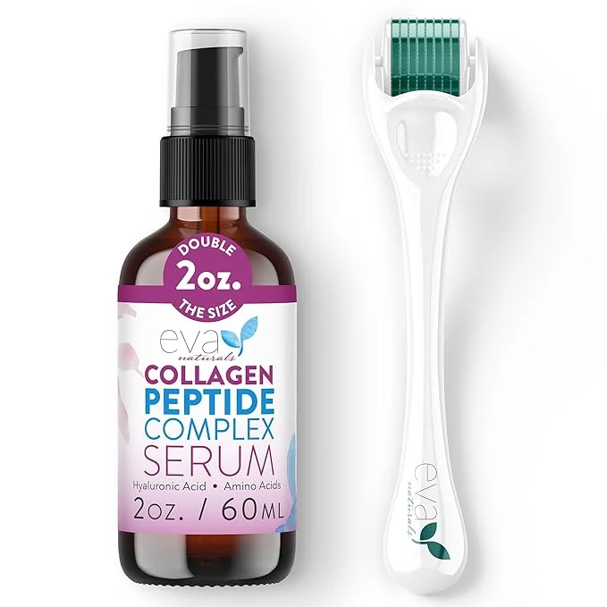 Clean Eva Naturals Peptides Serum for Face Derma Roller Kit Innovative