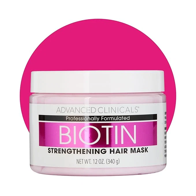 Fine Crafted Advanced Clinicals Biotin Hair Treatment Anti-Breakage Repair Hair Mask. Organic