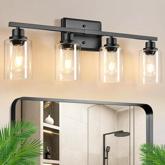 Quality Ascher Bathroom Light Fixtures 4-Light Vanity Lights Responsible