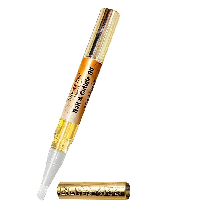 Safe Bliss Kiss 1 Milk Honey Nail Oil Cuticle Pen w Vitamin E Jojoba⏤Nail Clean