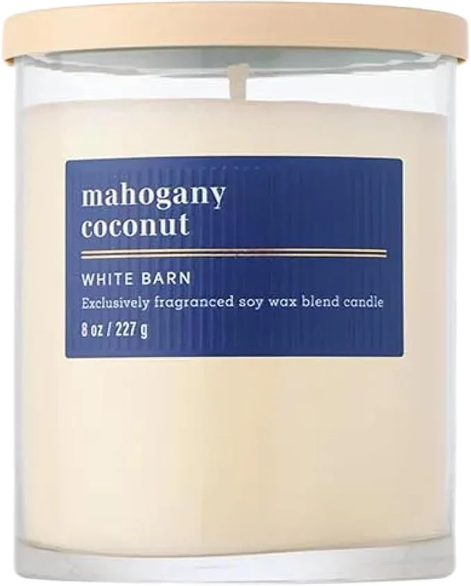 Soft Bath Body Works Single Wick Candle Mahogany Coconut Candle Long-Lasting Optimized