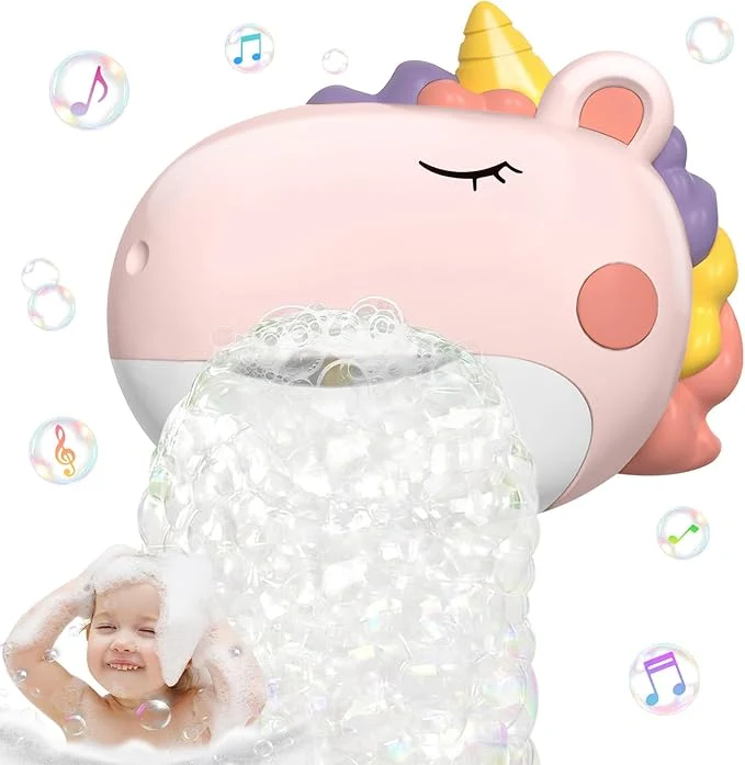 Traditional Infowush Baby Bath Toys Unicorn Bath Bubble Machine Toddler Bath Toys Powerful