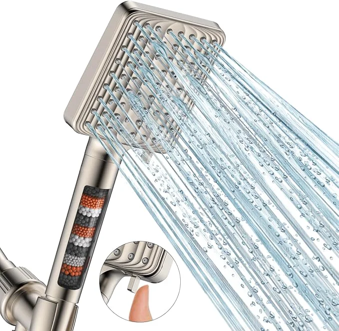 Long-Lasting Filtered Shower Head Easy-to-Use