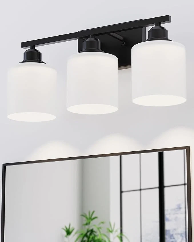 High-Quality Sailstar 3-Light Bathroom Vanity Light Anti-Rust Matte Black Bathroom Light Trusted