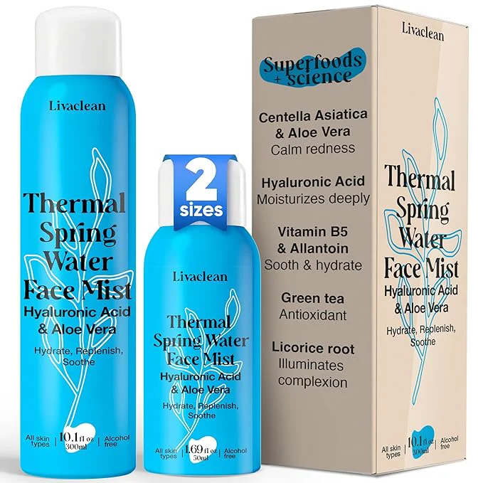 Efficient 300ml 50ml Thermal Spring Water Face Spray Mist Hydrating w Hyaluronic Acid Top-Quality