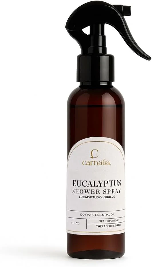 Convenient Carnatia Eucalyptus Shower Spray – Aromatherapy Essential Oil Mist Original Design