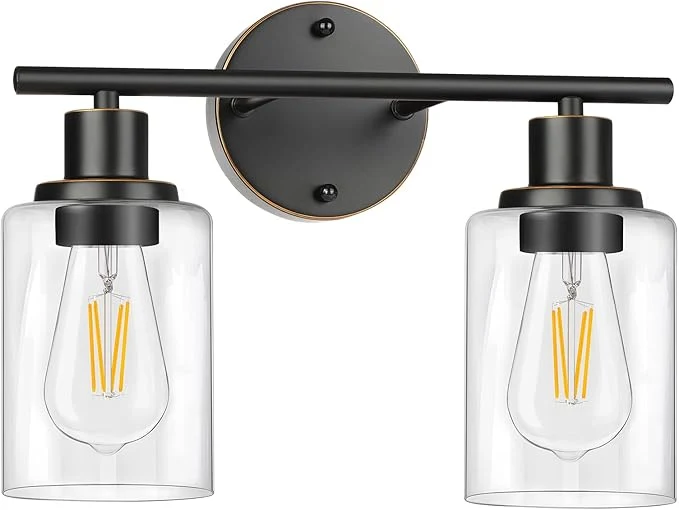 Optimized FOLKSMATE Bathroom Light Fixtures 2-Light Oil Rubbed Bronze Vanity Light Green