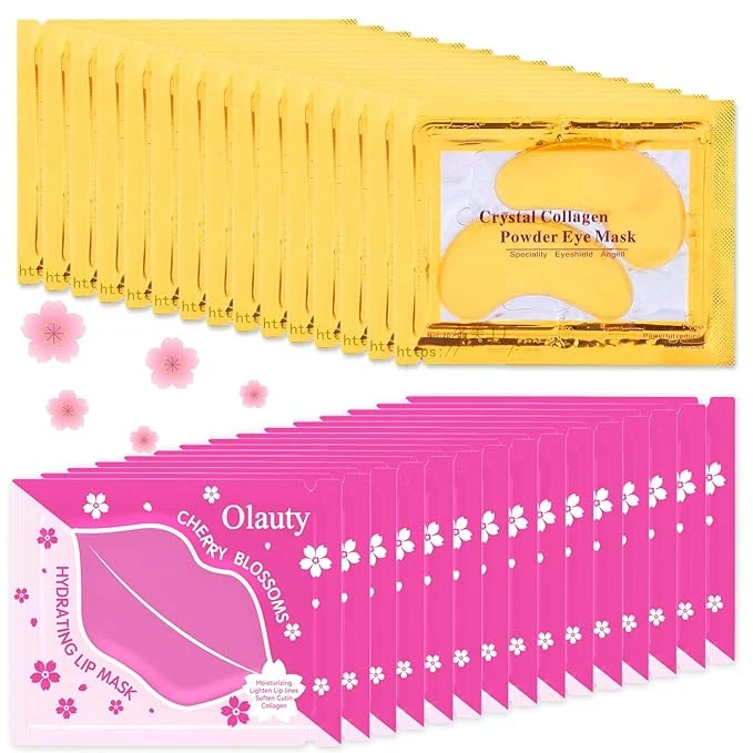 Smooth 30 Pairs 24K Gold Eye Masks Lip Masks Under Eye Patches Elite