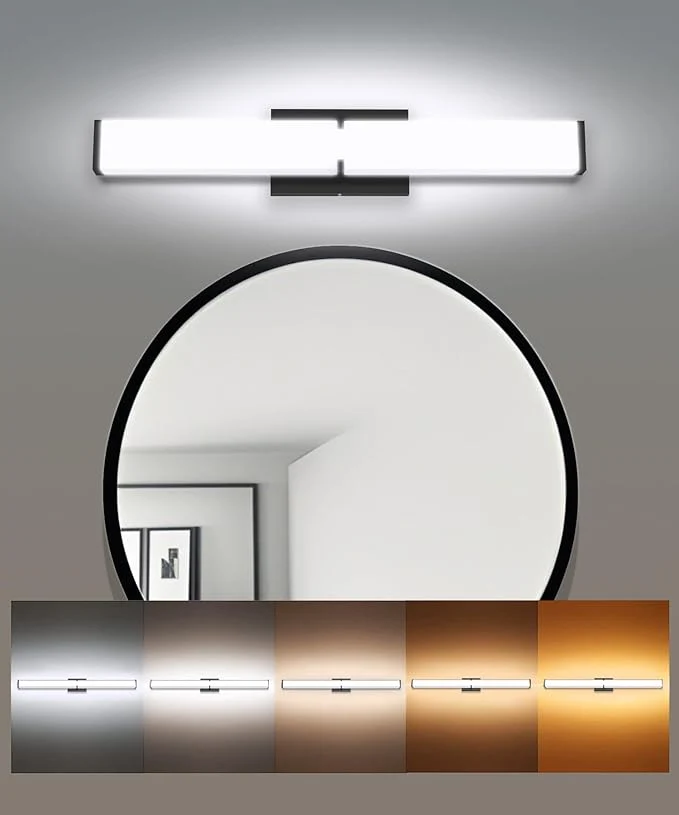 Versatile 24.8Inch 2500LM Bathroom Light Fixtures 5CCT Optional Dimmable Bathroom Enhanced