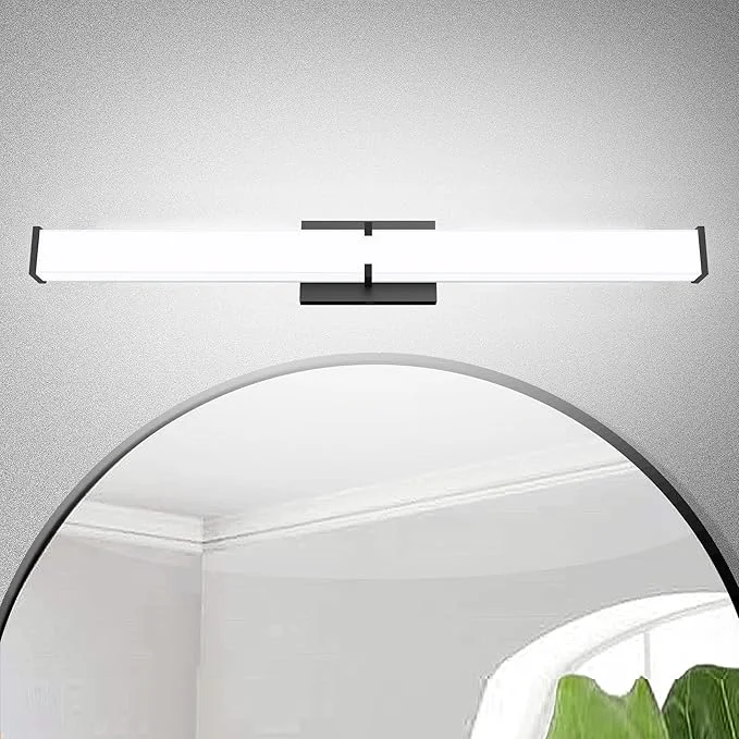 Quality Bathroom Lighting Fixtures Over Mirror ETL 24 Inch Black Modern LED Powerful