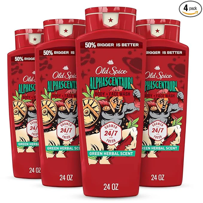 Crafted Old Spice Cleansing Body Wash for Men 3X Defense 24 7 Shower Fresh Detailed