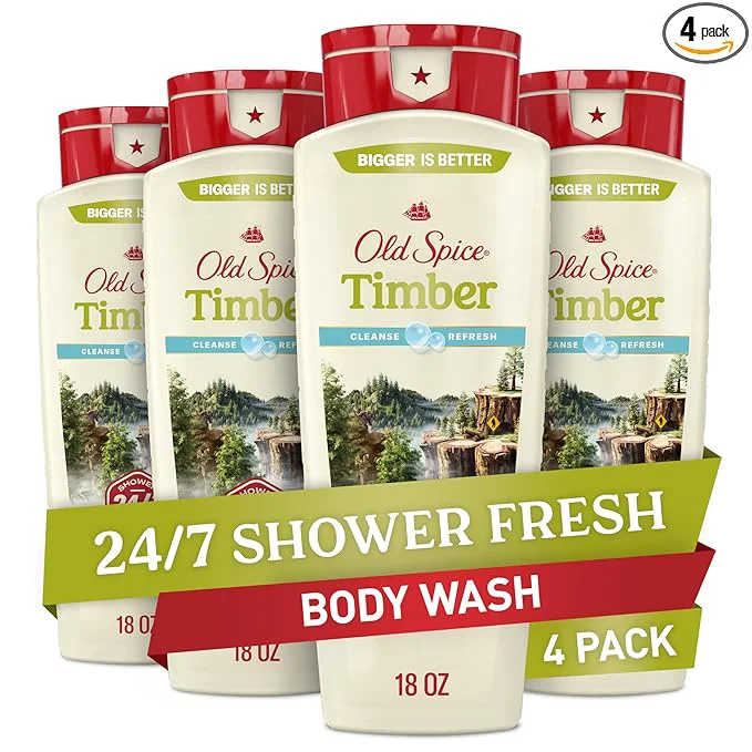 Fine Crafted Old Spice Cleansing Body Wash for Men 24 7 Shower Fresh Organic
