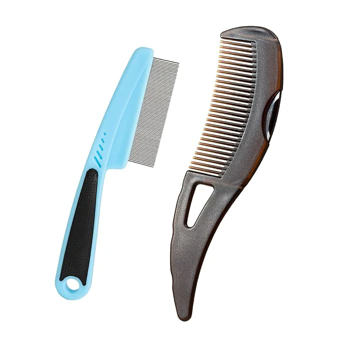 Classic Dandruff Comb Wide Tooth Stainless Steel Fine Tooth Lice Psoriasis Scalp Detox Consistent