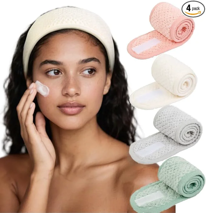 Professional Huachi Skincare Headbands for Women Girls Spa Headband for Washing Face Towel Luxury