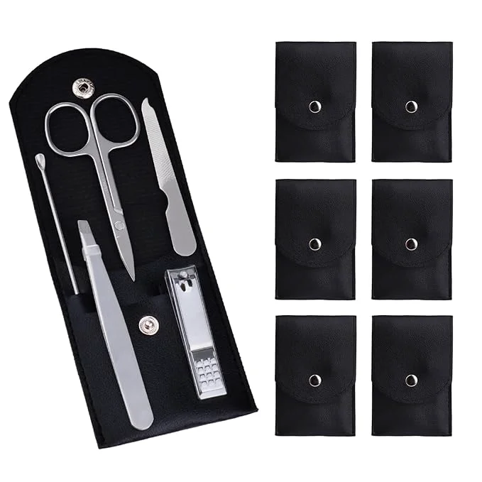 Natural 6 Sets Pack Travel Manicure Set Professional Nail Clipper Kit-5 Pieces Convenient