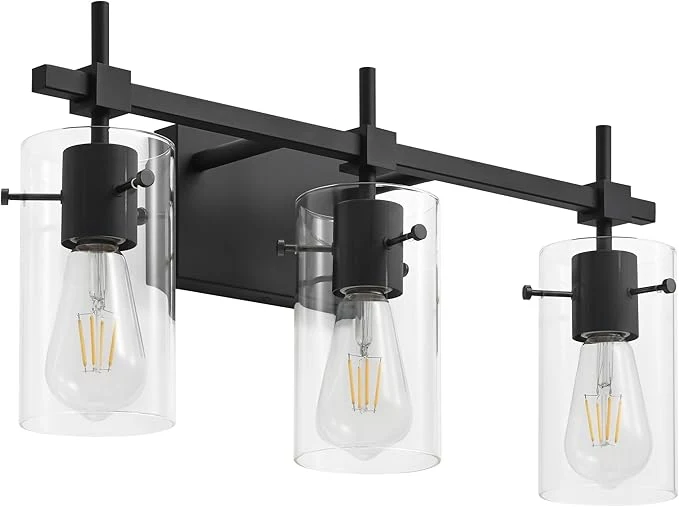 Secure SOLFART 3 Lights Black Vanity Lights Relaxed