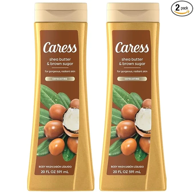 Long-Lasting Caress Body Wash Shea Butter Brown Sugar Moisturizing Body Wash Easy-to-Use