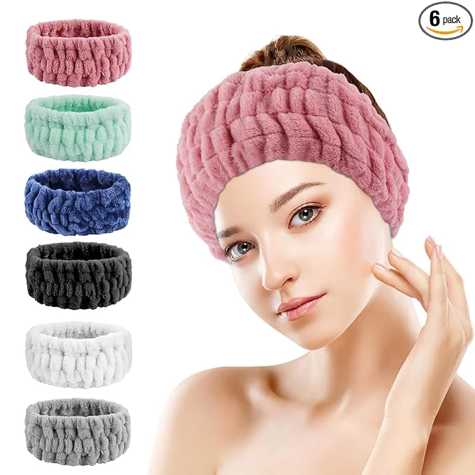Trusted 6PCS Spa Headband for Women – Soft Terry Cloth Hairband for Facial Makeup Reliable