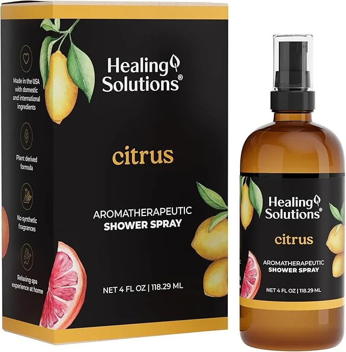 Optimized Healing Solutions Aromatherapy Shower Spray Therapeutic Grade Essential Oils Trusted
