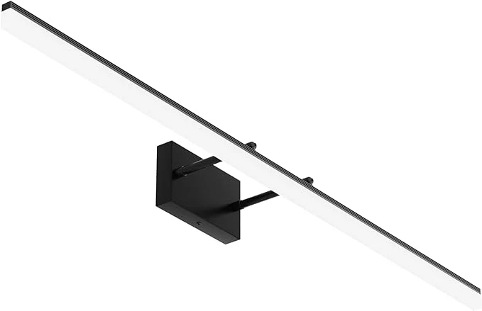 Verified Aipsun 48inch Black Bathroom Llight Fixtures LED Vanity Light Adjustable Modern Secure