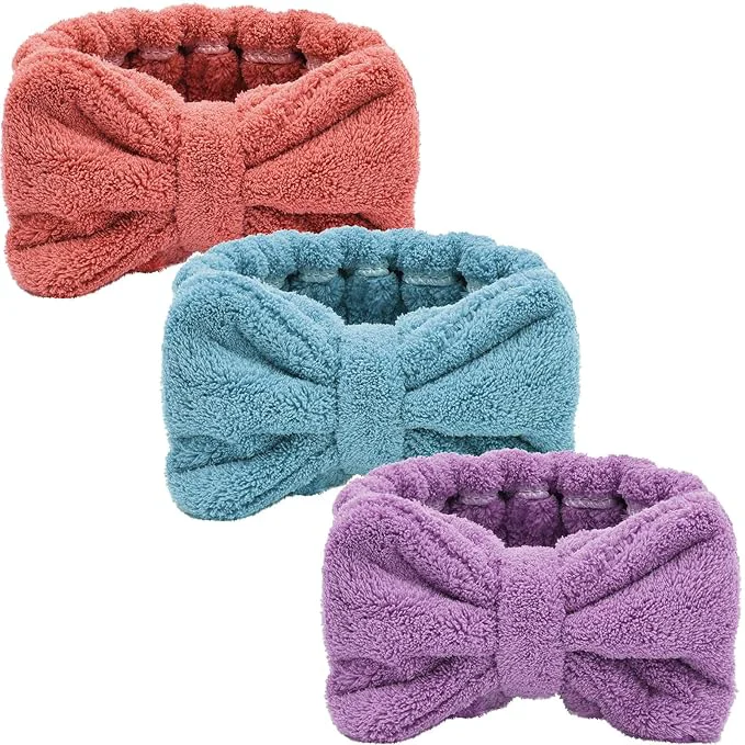 Superior Hicarer 3 Piece Microfiber Bowtie Hairband Set High-Quality