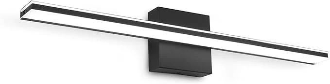 Powerful Black Vanity Light Fixture 24 Inch Bathroom Lamps Over Mirror 14W Modern Bath Contemporary