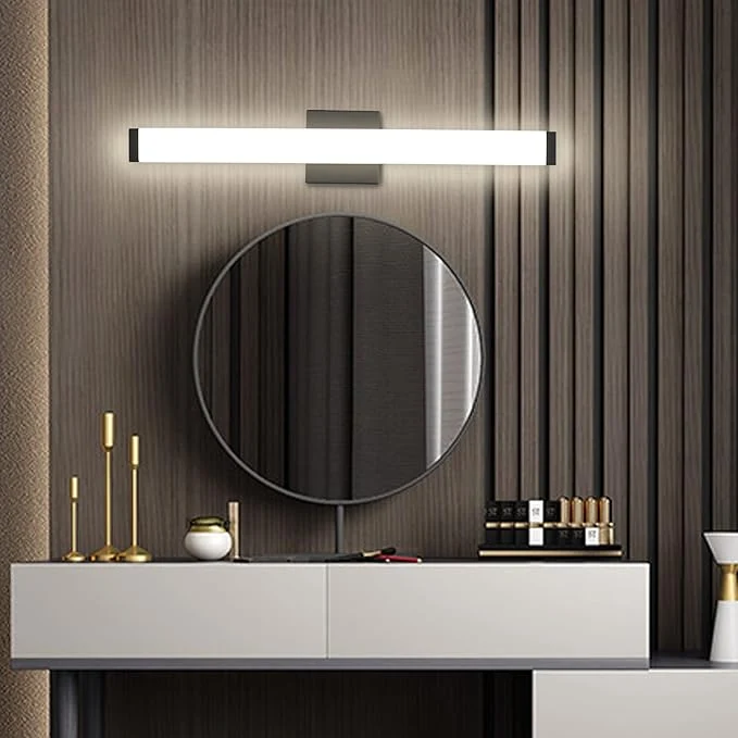 Expertly Made LED Bathroom Vanity Light Fixtures 24In Matte Black 14W 4000K Natural White Fashionable