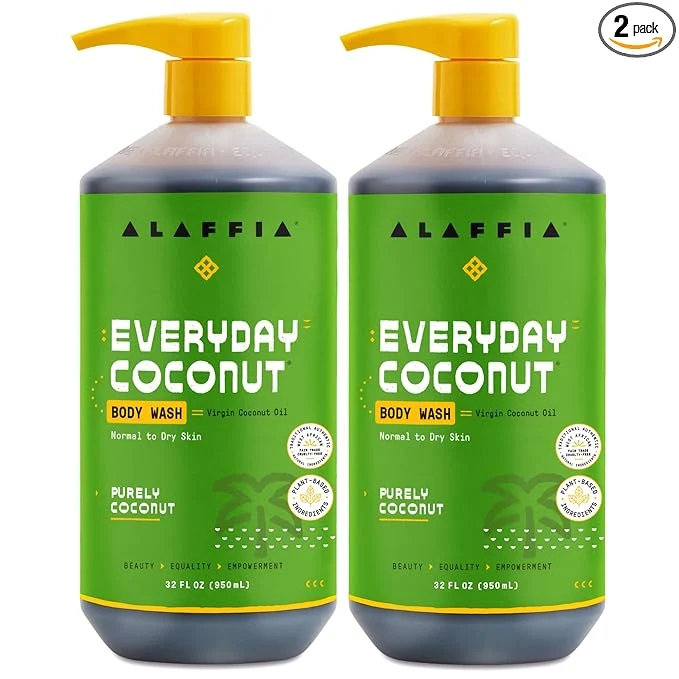 Professional Alaffia Body Wash EveryDay Coconut 2-Pack – Purely Coconut Gentle Skin Cleanser Exceptional