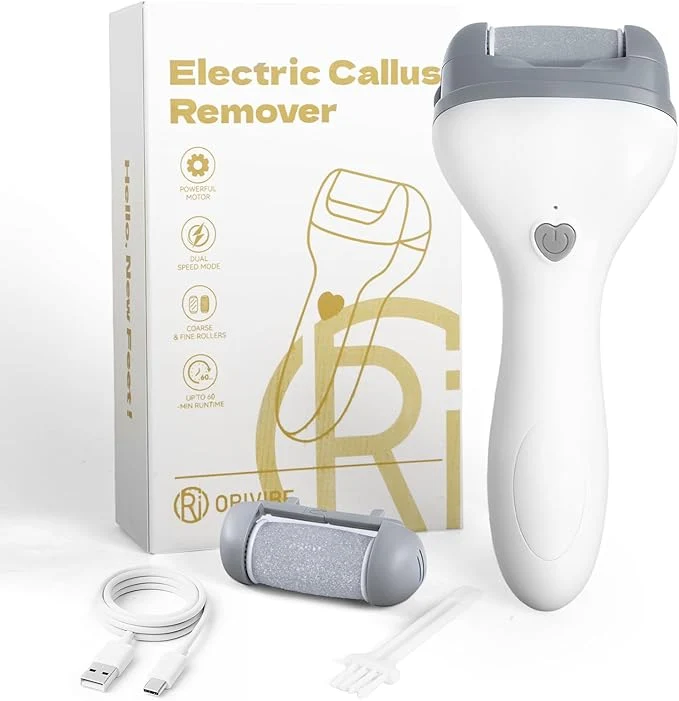 Contemporary Electric Callus Remover for Feet – 2 Speeds Fine Coarse Rollers USB-C High-Quality