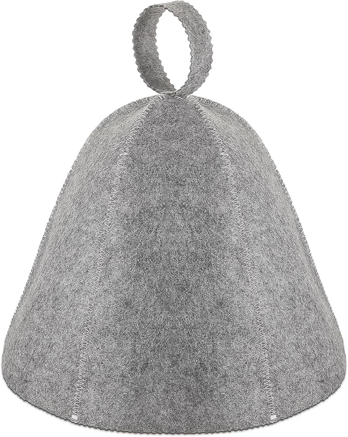 Casual JaGely Sauna Hat for Men Women Sauna Hat Vaporarium Cap Russian Banya Cap for Convenient