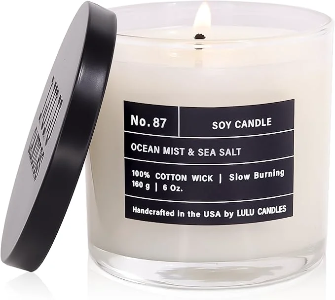 Exclusive Lulu Candles Ocean Mist Sea Salt Smells Like a Walk on the Beach Luxury Premium