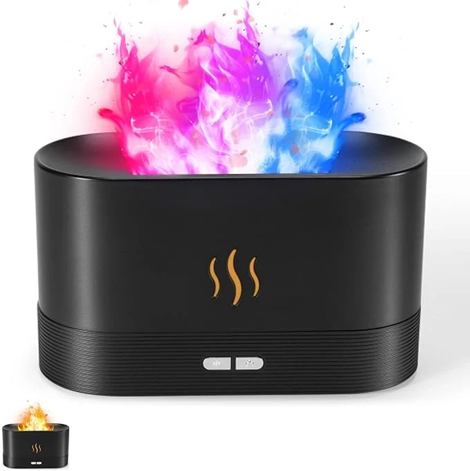 Outstanding Colorful Flame Air Aroma Diffuser Humidifier Upgraded 7 Flame Colors Noiseless Durable