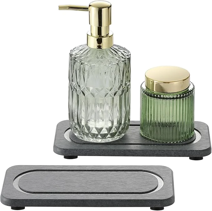 Unique 2Pack Diatomite Stone Coasters Water Absorbing Sink Tray Relaxed