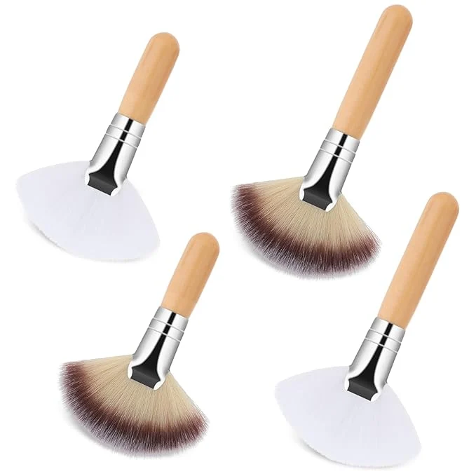 Innovative Thinp 4 Pcs Facial Fan Brush Facial Brushes Esthetician Fan Brushes Selected