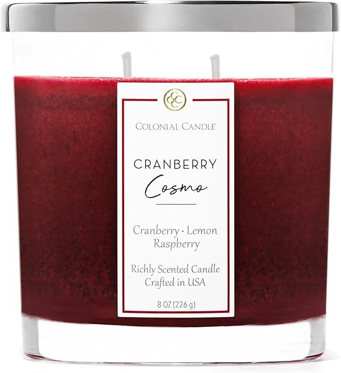 Elegant Colonial Candle Cranberry Cosmo Scented Candle Jar Highly Fragranced Candles High-Quality